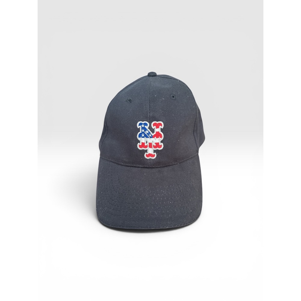 BWM Global New York Mets Navy Blue Patriotic American Flag Logo Baseball Hat